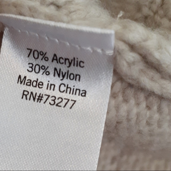 Sonoma Cream Knit Sweater Chevron Texture Women's Small S Neutral Cozy Winter - Picture 8 of 9